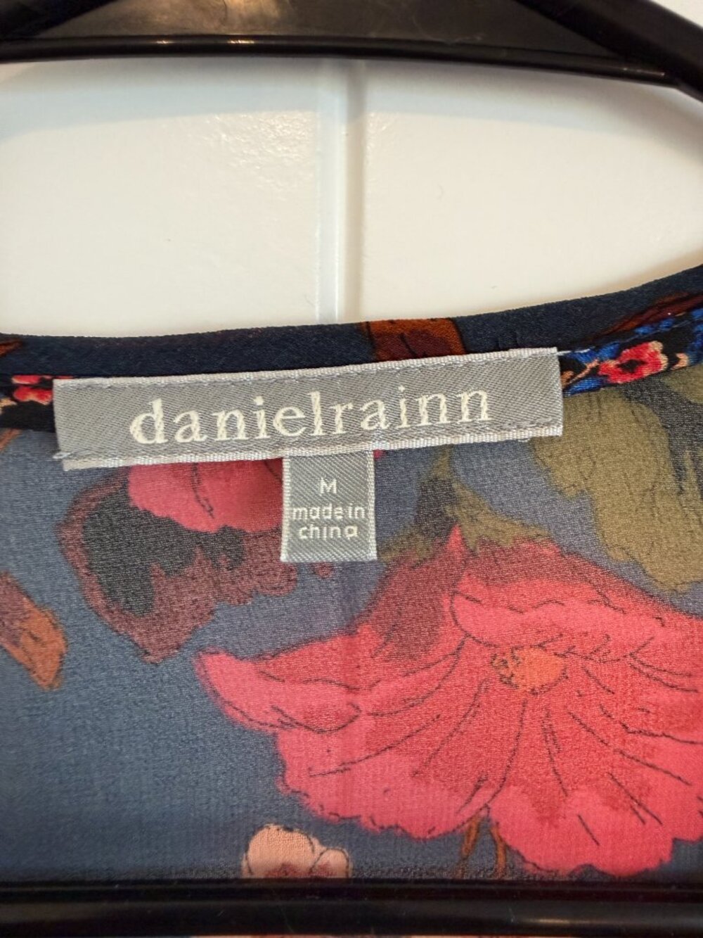 Daniel Rainn floral sheer peasant blouse. Size M - Picture 2 of 7